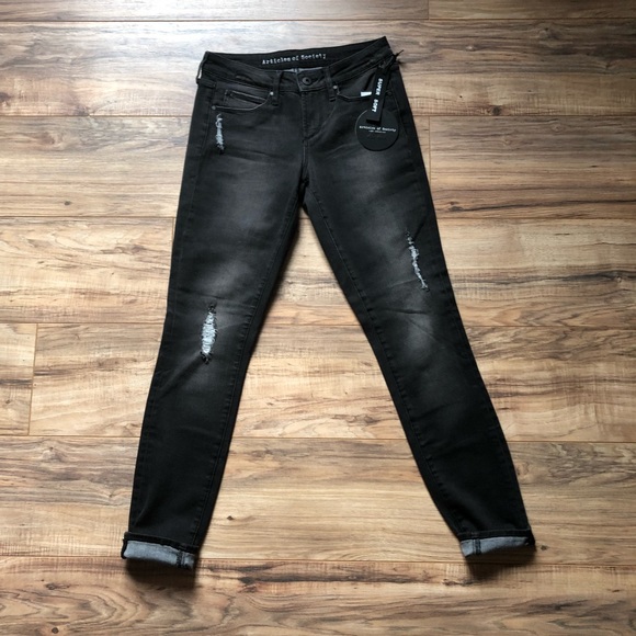 Articles of Society Black Ripped Skinny Jeans - Picture 3 of 7